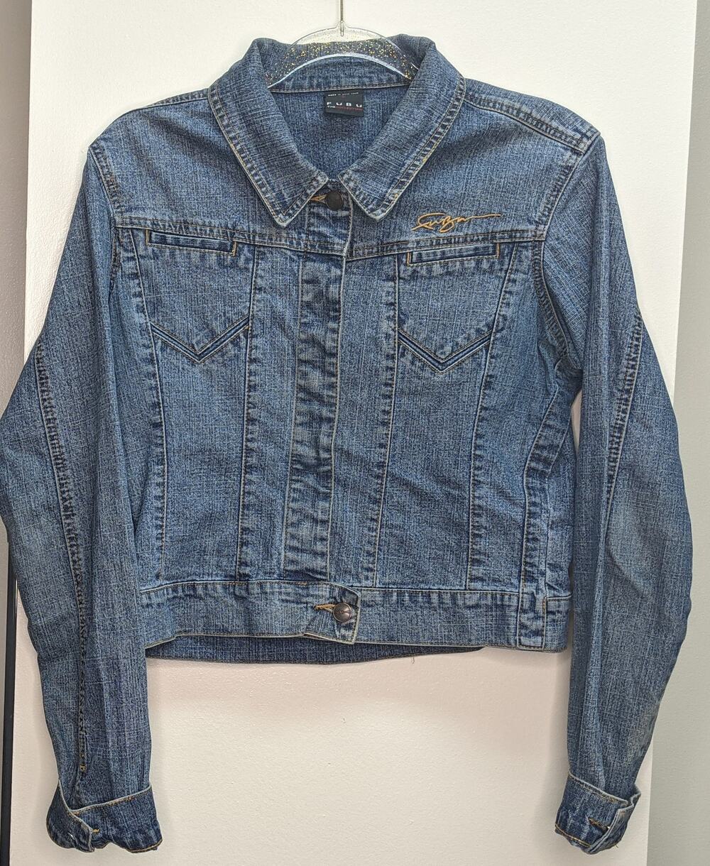 FUBU blue denim  jacket - Large